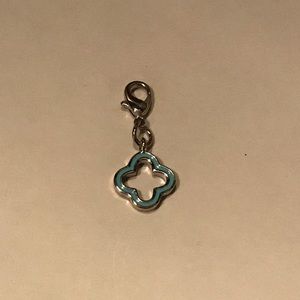 Teal charm dangle